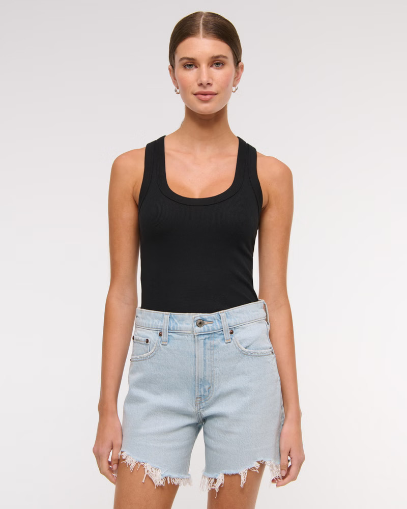 Women's High Rise Mom Short | Women's Bottoms | Abercrombie.com | Abercrombie & Fitch (US)