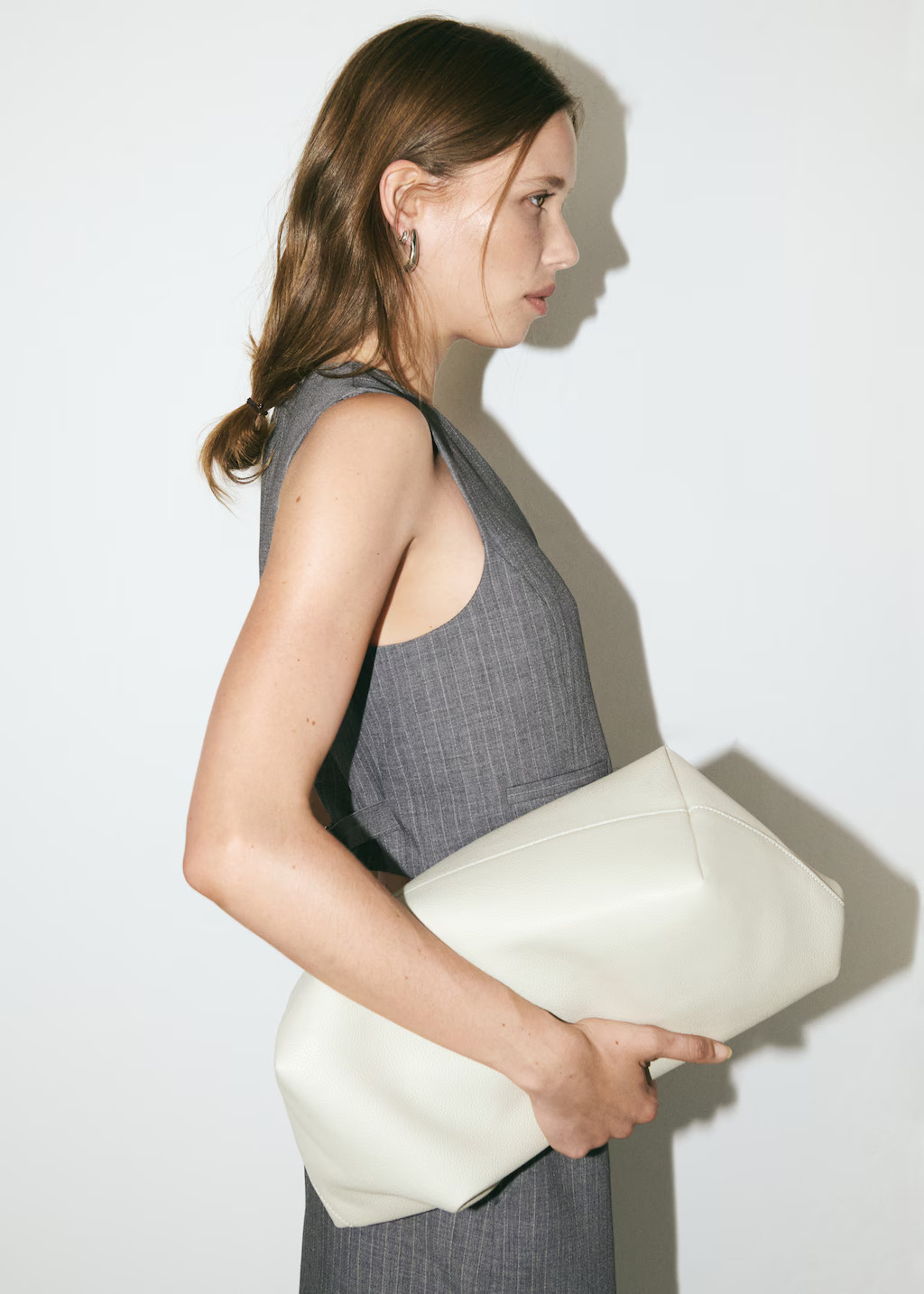 Pebbled effect shopper bag - Woman | MANGO USA | MANGO (US)