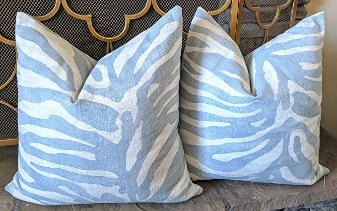 MangGou Flowershave357 Serengeti Tiger Print Pillow Cover Thibaut Animal Print Pillow Set of 2 | Amazon (US)