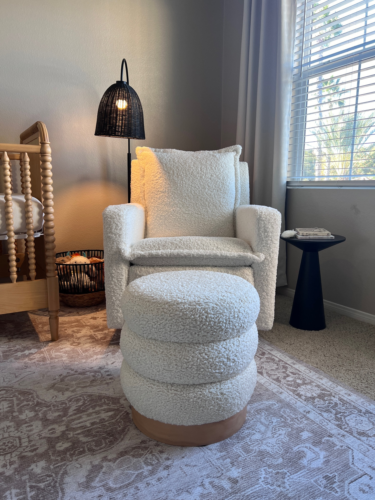Coziest & comfiest nursery chair 🤍 

This is truly the nursery chair of my dreams; it glides, swivels full 360 degrees and reclines. It’s perfect for nursing, reading and snuggling with our little girl 🥰 

#LTKHome #LTKFindsUnder100 #LTKBaby