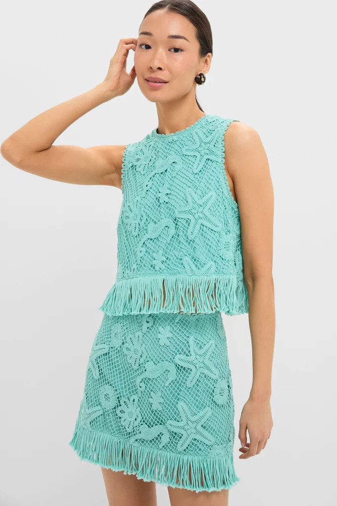 Teal Samia Fringe Set | Tuckernuck (US)