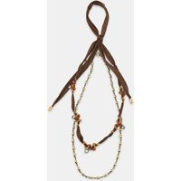 Zara - Pack Of 2 Beaded Fabric Necklaces - Golden - M - Woman | Zara UK