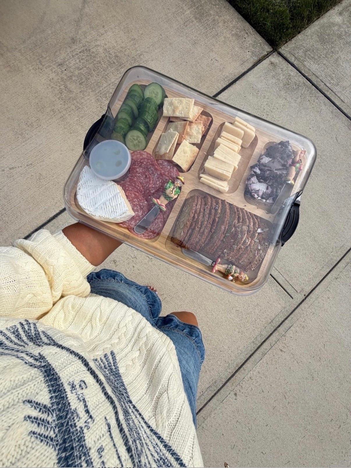 Hosting season is officially here. 🤍

This charcuterie board makes entertaining feel so much easier. I love that everything has its own section, the lid keeps everything fresh while prepping, and it’s easy to carry from the kitchen straight outside. Perfect for backyard dinners, girls’ nights, happy hour, or bringing to a friend’s house.

charcuterie board, serving tray, entertaining essentials, hosting, appetizer board, snack tray, cheese board, backyard entertaining, summer hosting, party essentials, kitchen finds, home entertaining, grazing board, hostess must-haves, outdoor dining, Amazon home finds.
