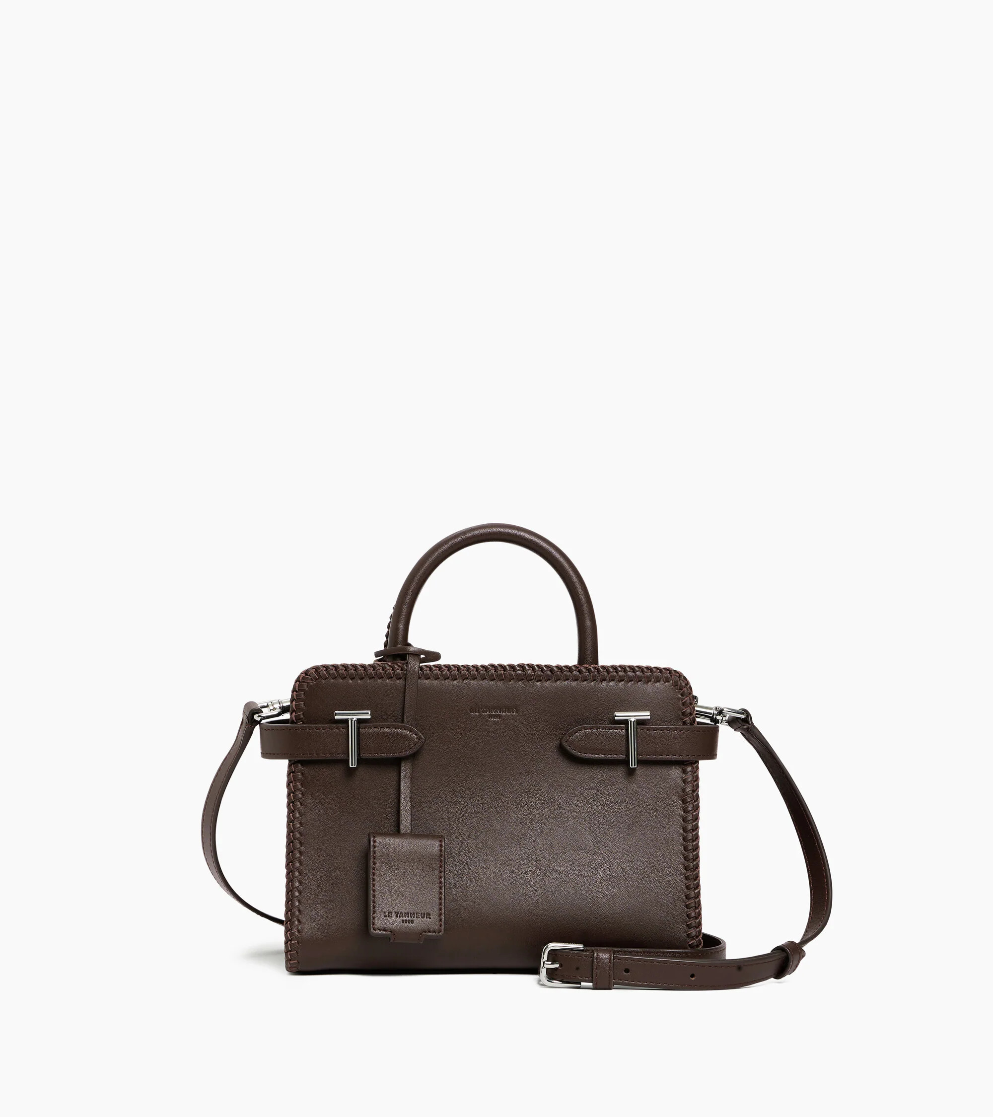 Emile small handbag with topstitching in smooth leather | Le Tanneur