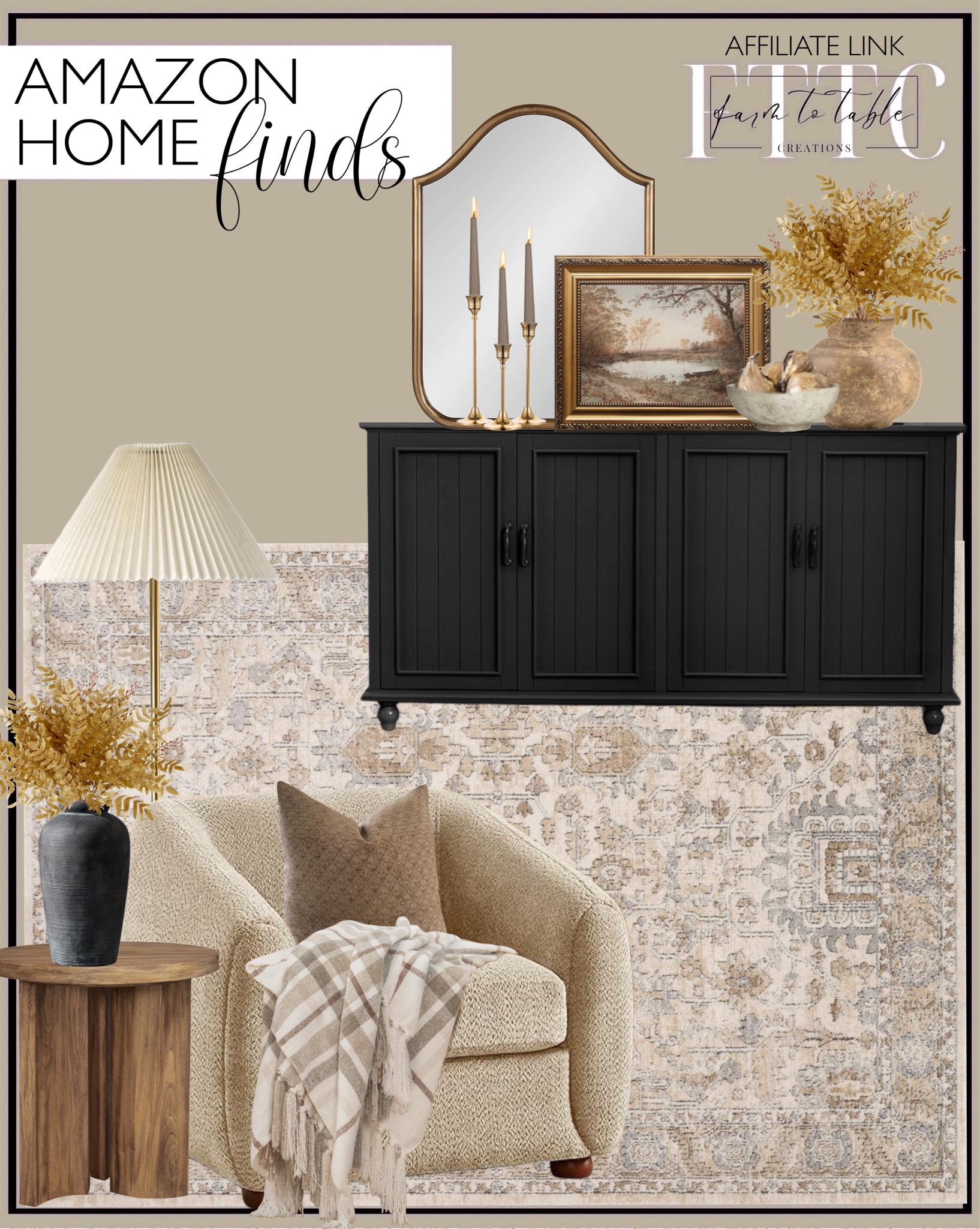 Amazon Home Finds. Follow @farmtotablecreations on Instagram for more inspiration.

Oversized Arm Chair. Vintage Frame Fall Artwork. Wood Side Table. Metal Frame Wall Mirror. Indian Shelf Vocalforlocal Handmade Vintage Brass Hand Crafted Solid Water Storage Pot. Accent Cabinet. Burgundy Florals. Loloi II Teagan Collection TEA-03 Ivory / Sand. Antique Decorative Bowl. Canyon Theory Hand Block Print Organic Linen 20x20 Inch Throw Pillow. Plaid Throw Blanket. Resin Figs with Gold Finish. Candlestick Holders. 

Amazon Home. Amazon Fall Decor. Amazon Living Room Decor. Amazon Prime Day Big Deals  




#LTKSaleAlert #LTKHome #LTKxPrimeDay