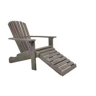 Grey Wood Adirondack Chair GW31111 - The Home Depot | The Home Depot