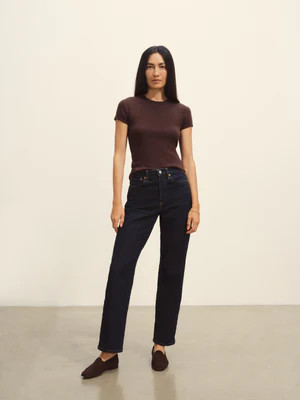 Chestnut Heirloom Rib S/S Tee - Buck Mason- Modern American Classics | Buck Mason