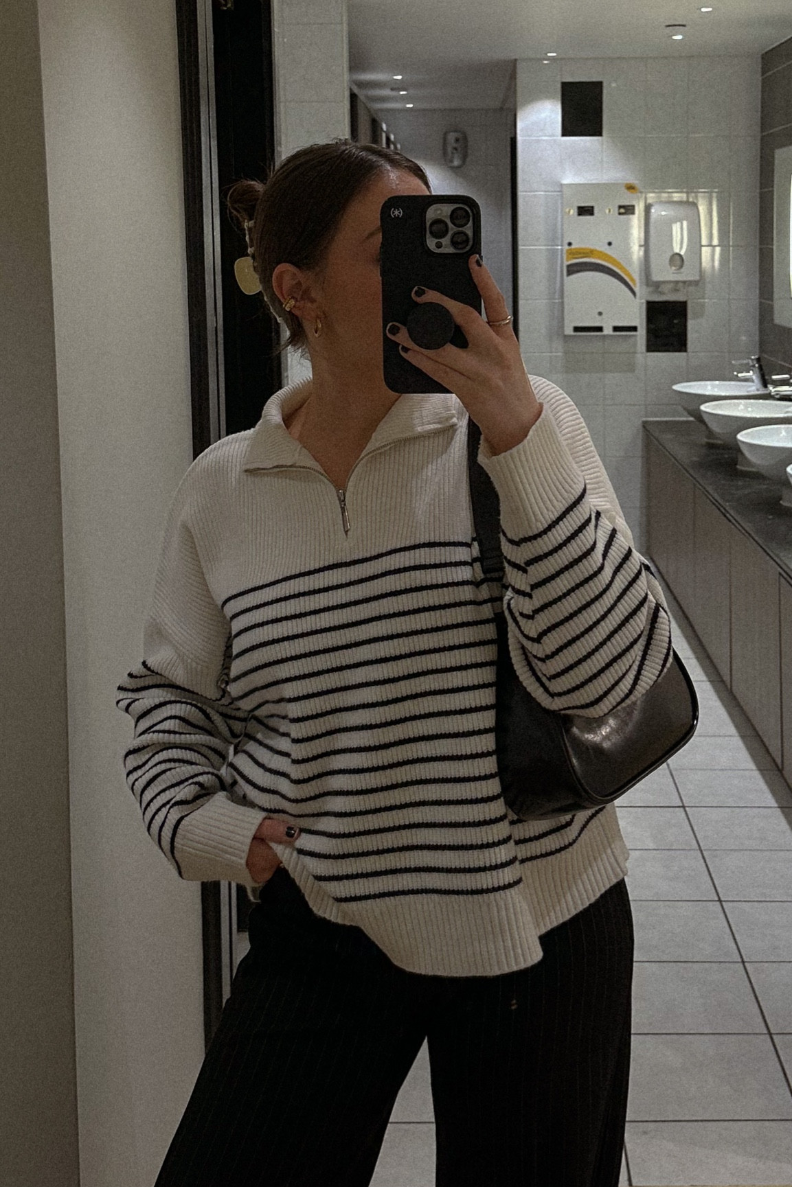 Mango Arizona Striped Sweater with 1/4 Zip and Collar

#LTKSeasonal
