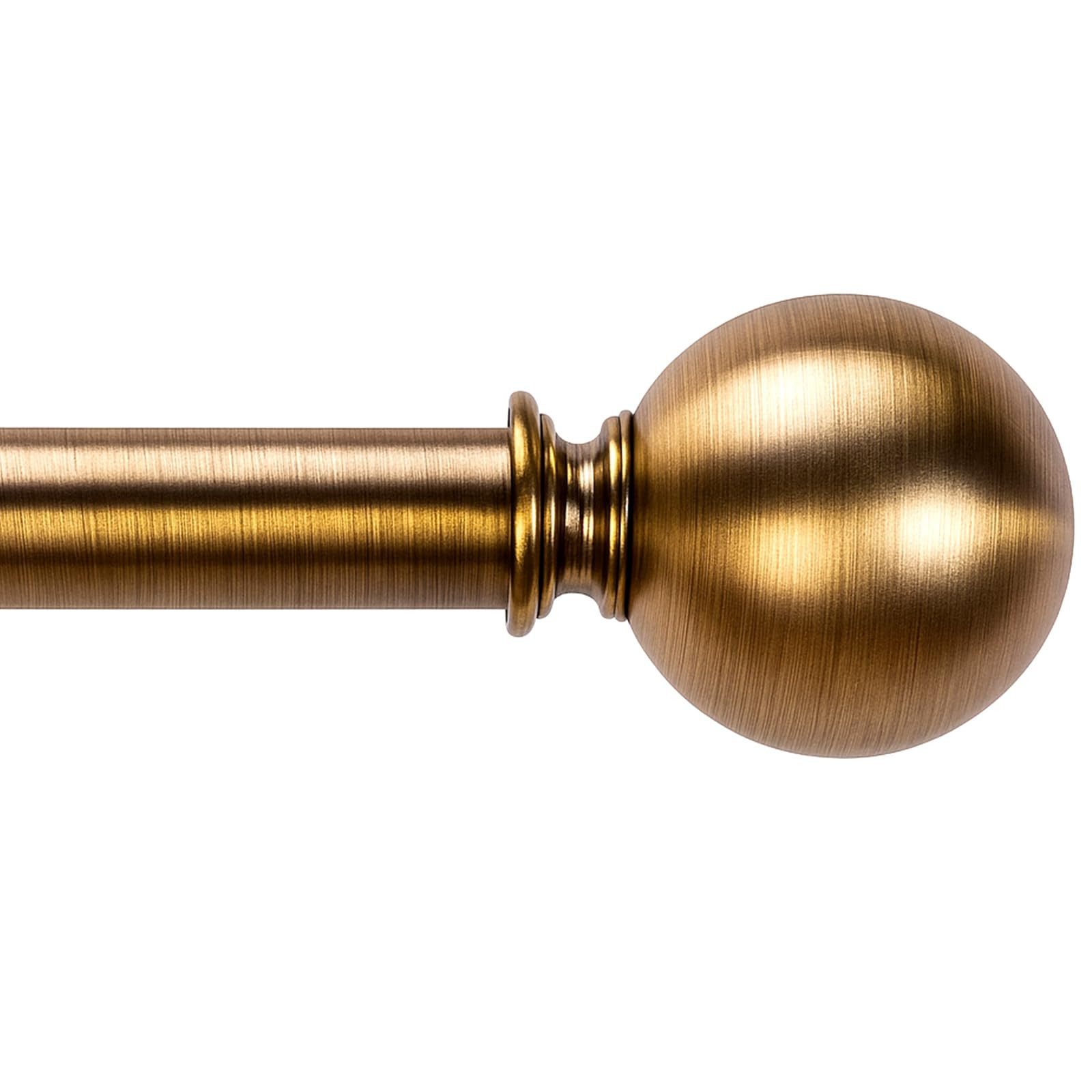 Brass Curtain Rods for Windows 18 to 88 inches, 1 Inch Modern Metal Drapery Rods, Adjustable Heav... | Amazon (US)