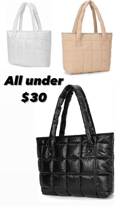 Quilted puffer bags under $30

Free People Dupe #freepeopledupe #bags 

#LTKfindsunder50 #LTKitbag #LTKMostLoved