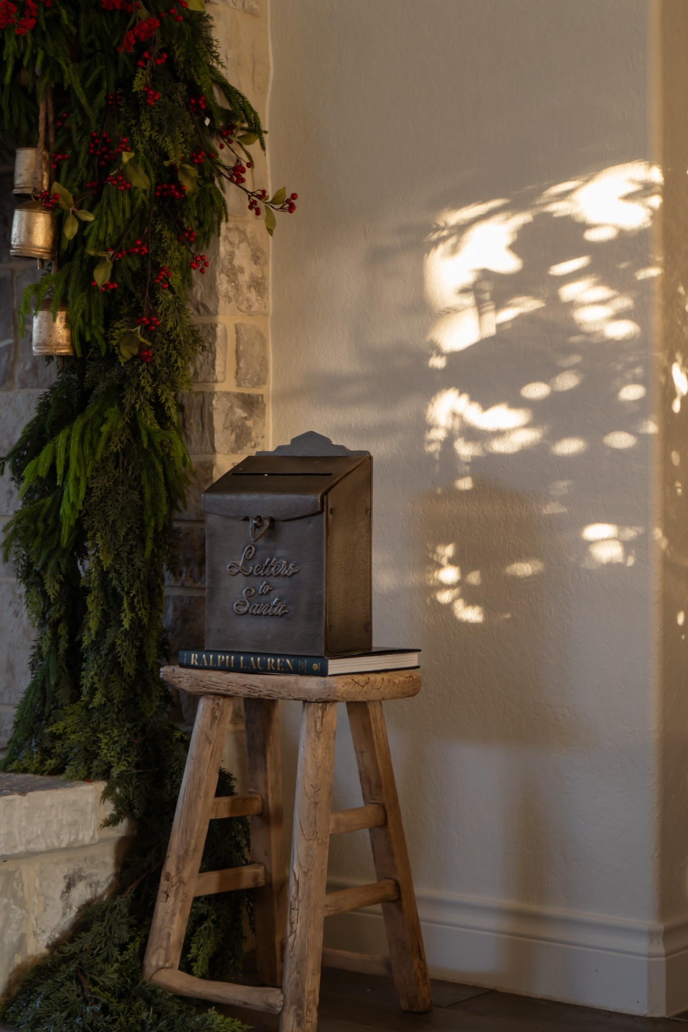 A little cozy corner in our living room! I adore this fireplace & stool set up 🥹🤌🏼 

#LTKSeasonal #LTKHome #LTKHoliday