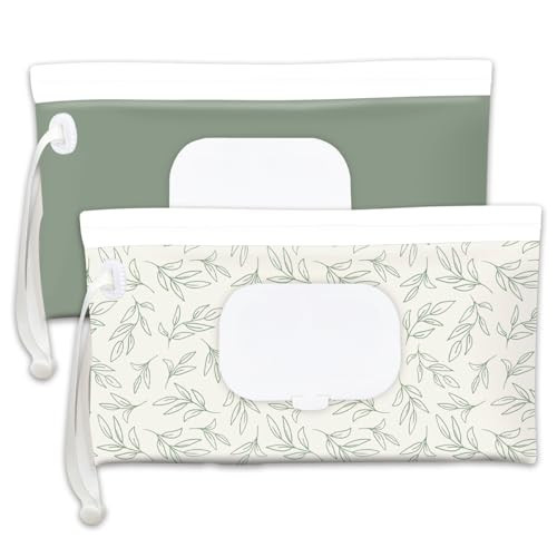 cephira Baby wipes dispenser，portable baby wipes holder for outdoor, Refillable baby wipes container, on the go wet wipe pouch for travel, resuable wipes dispenser for hiking (sage) | Amazon (US)