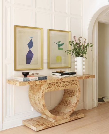 SALE alert! Your favorite @designhome furniture is on sale now! Like this Chloe burl wood console table. Now you can make your dream home a reality! 🏡

Living room decor, modern furniture, modern styling, luxury, arrangement ideas, home decor, modern home, home decorating, transitional decor, living room, for the home, decor, home decorations, timeless decor, timeless furniture, style, new, console table, side table, Lulu and Georgia

#LTKsalealert #LTKSeasonal #LTKSale