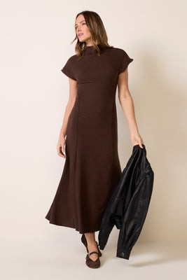 REFORMATION Women's Frinn Knit Dress, Size Small, Mole Brown | Evereve