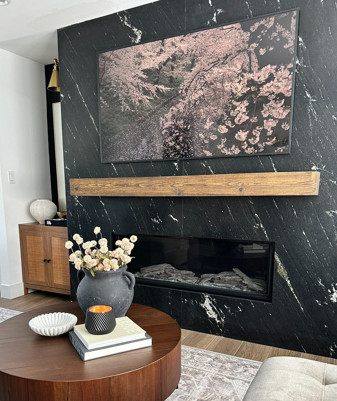 Samsung frame tv, artwork on tv, modern organic home design | Amazon (US)