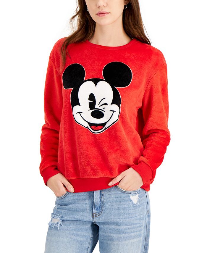 Disney Juniors' Winking Mickey Plush Sweatshirt & Reviews - Tops - Juniors - Macy's | Macys (US)
