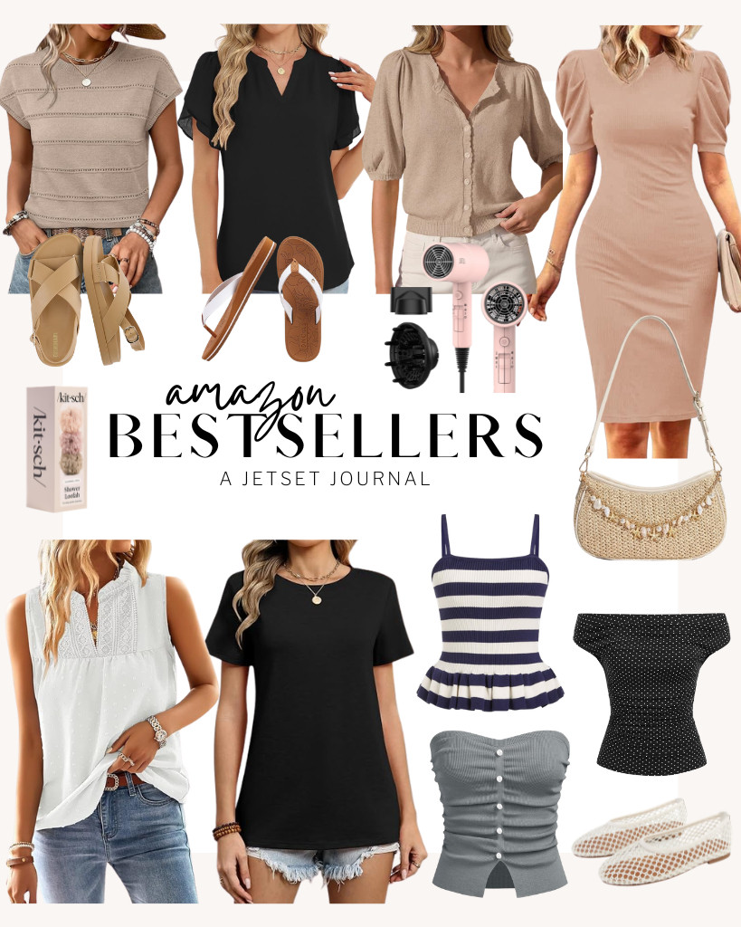 We have a wide range of styles featured in this week’s Amazon Bestsellers list. This puff-sleeve cardigan from PRETTYGARDEN and the CIDER faux pearl tube top are both in this week’s collection. We are loving these mesh ballet flats from SOVANYOU as well as Cicy Bell’s crewneck pencil dress. These Kitsch shower loofahs are still popular this week!

#LTKSeasonal #LTKSaleAlert #LTKTravel
 

 