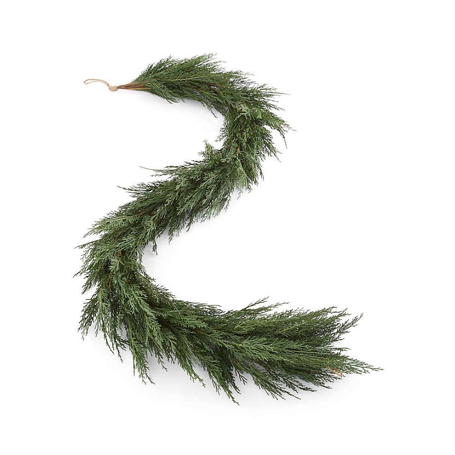 Faux Cypress Garland 77" + Reviews | Crate & Barrel | Crate & Barrel