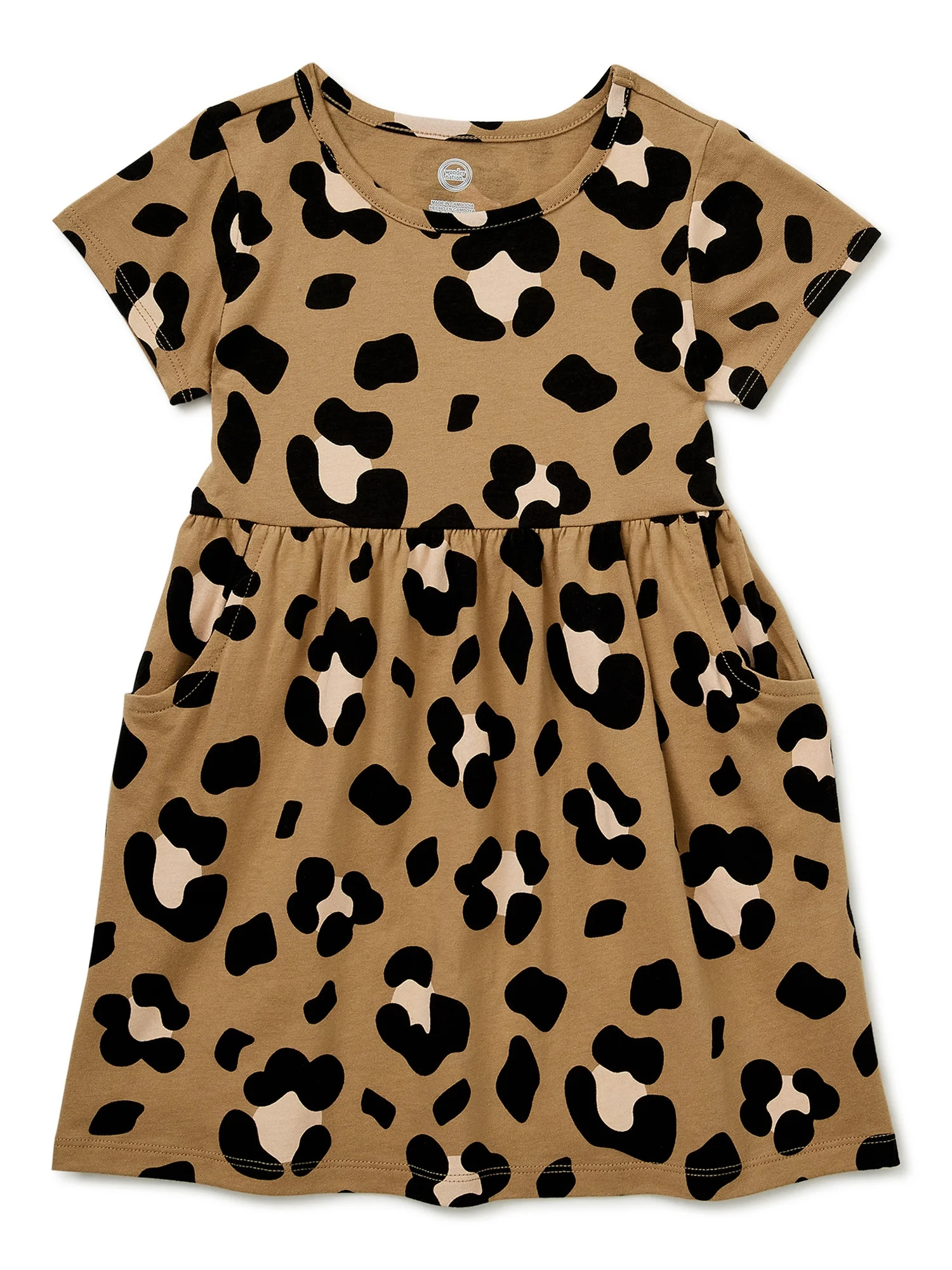 Wonder Nation Baby and Toddler Girls' Short Sleeve Play Dress, Sizes 12 Months - 5T - Walmart.com | Walmart (US)