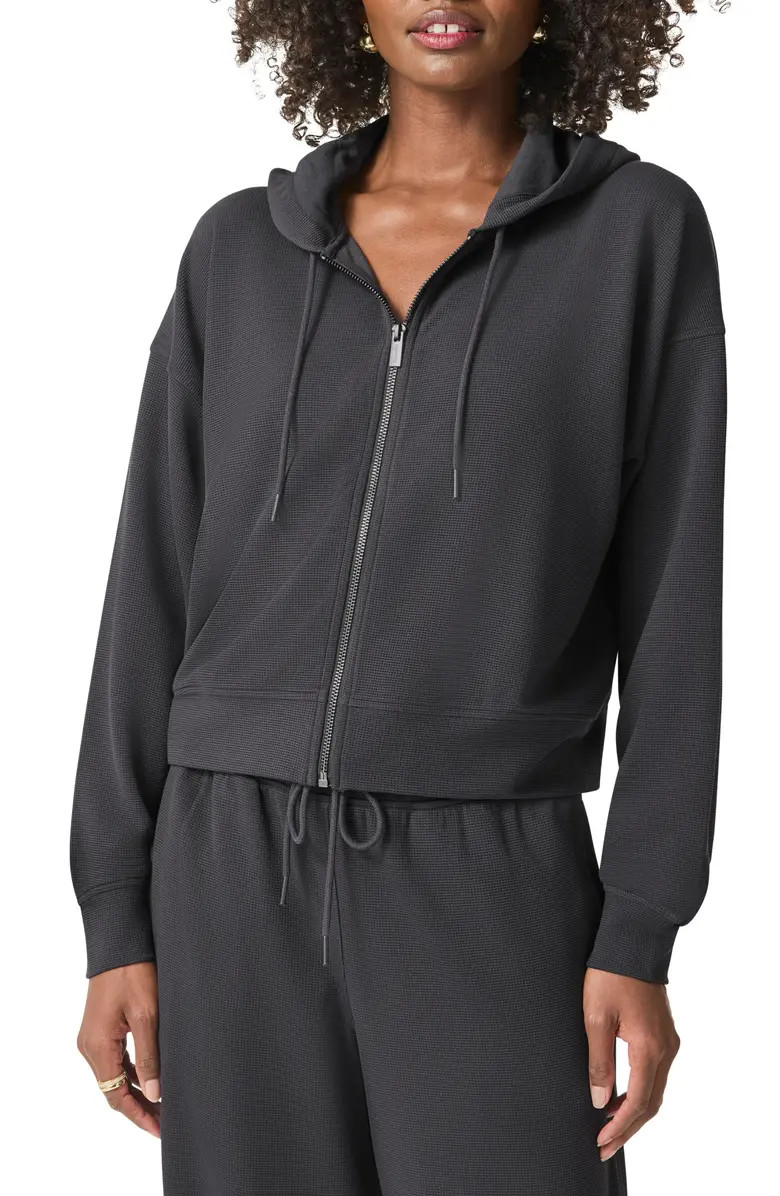 Waffle Scuba Knit Full Zip Hoodie | Nordstrom