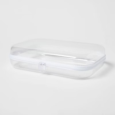 Large Hard Sided Zipper Pencil Case Clear - up&up™ | Target
