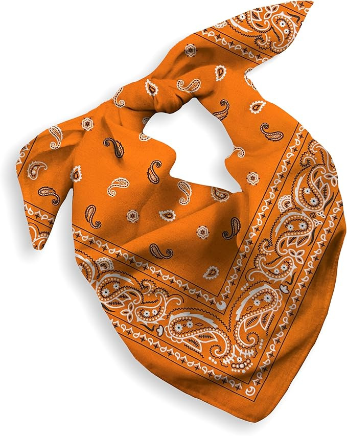 Gift Packaging Bandana for Men Women - 100% Cotton, Paisley, 22x22 In, 1 Pack - Large Bandanna Ha... | Amazon (US)
