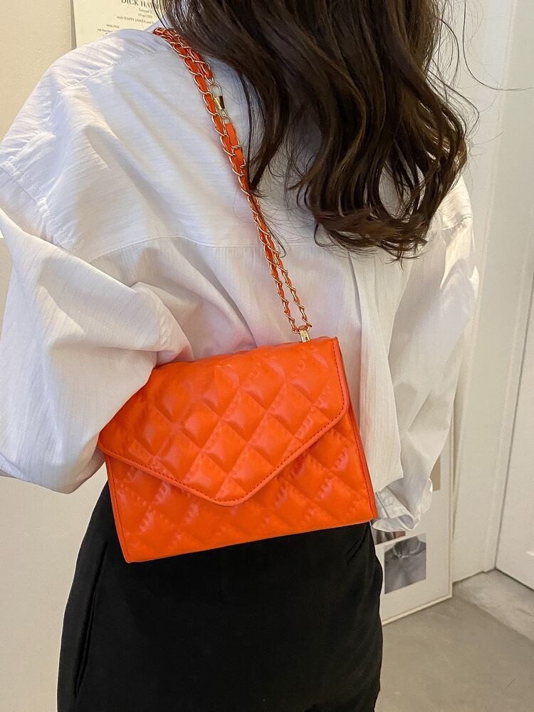 Mini Quilted Flap Square Bag | SHEIN