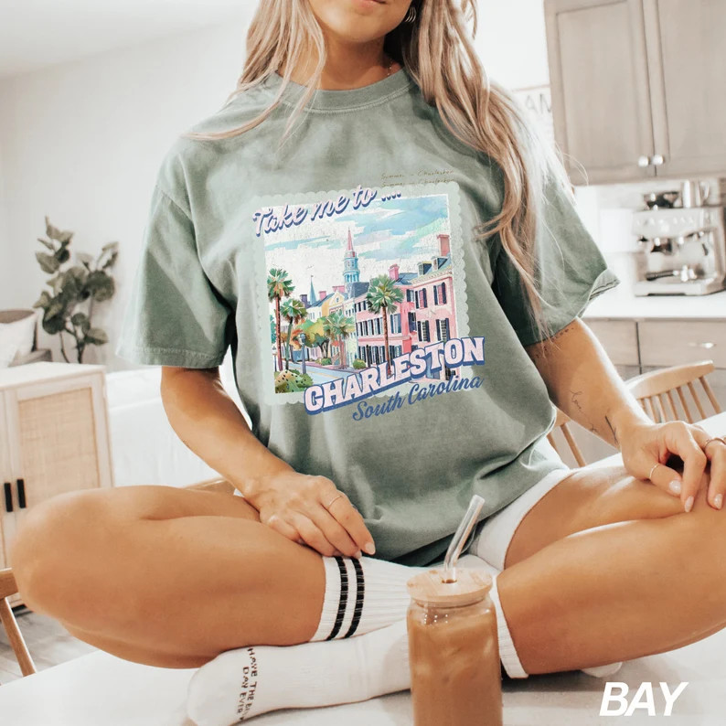 Charleston South Carolina Shirt, Charleston Bachelorette Shirts, Bridesmaid Gifts, Beach Bachelor... | Etsy (US)