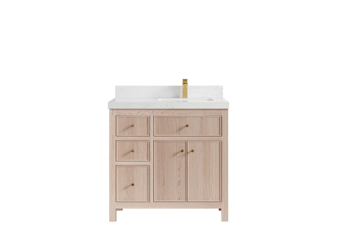 36 In. W X 22 In. D Sonoma White Oak Right Offset Sink - Etsy | Etsy (US)