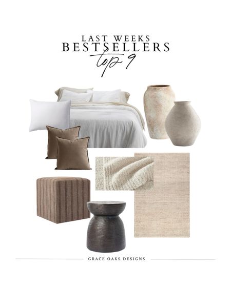 last weeks bestsellers - follower favorites

neutral rug. Cotton jute rug. No shed jute rug. Vase. Pottery barn decor. End table. Side table. Accent table. Linen bedding. Neutral bedding. Ottoman. Throw pillows. Home decor. Bedroom decor. 

#LTKhome #LTKfindsunder50 #LTKsalealert