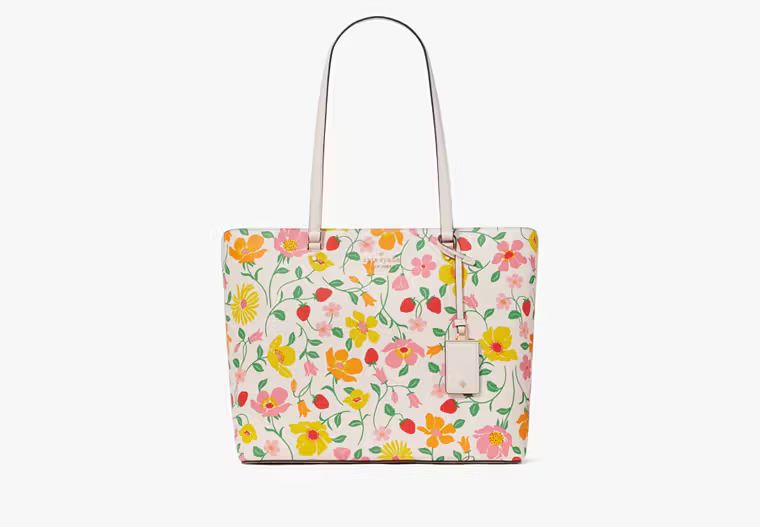 Perfect Strawberry Garden Large Tote | Kate Spade Outlet