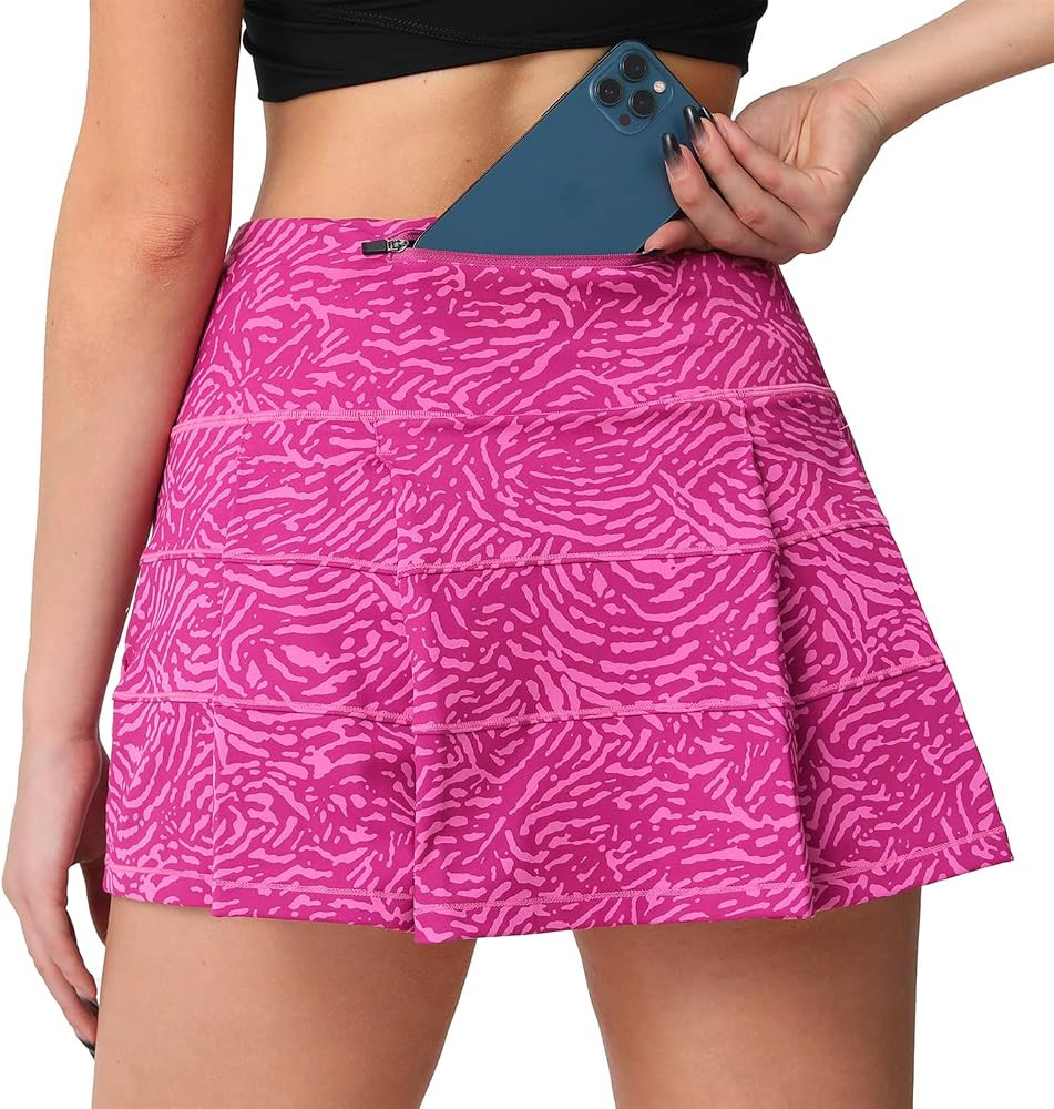 Husnainna High Waisted Pleated Tennis Skirt with Pockets Athletic Golf Skorts for Women Casual Wo... | Amazon (US)
