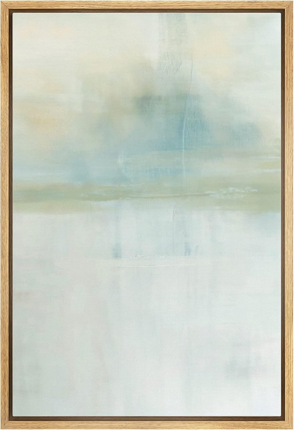 IDEA4WALL Framed Canvas Print Wall Art Mid-Century Pastel Teal Gray Watercolor Collage Abstract S... | Amazon (US)