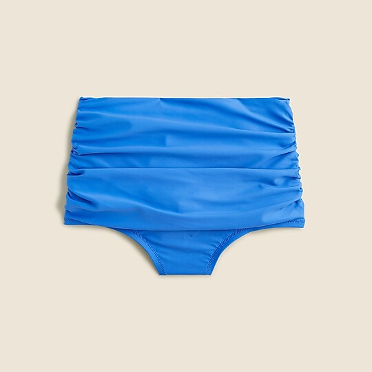Ruched high-rise full-coverage bikini bottom | J. Crew US