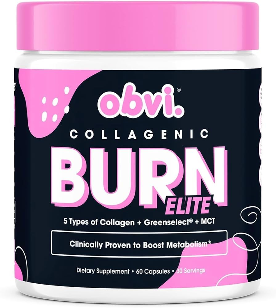 Obvi Burn Elite | Supports Metabolism Boost, Energy, and Focus | Supplement with Collagen and Gre... | Amazon (US)