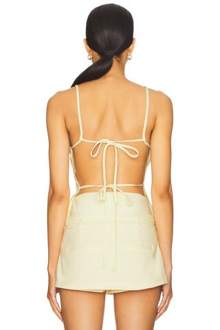 Horizon Tie Top in Soft Lemon | Revolve Clothing (Global)