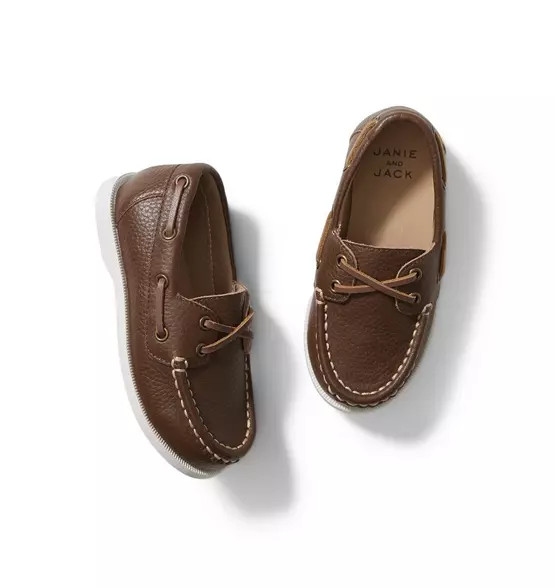Leather Boat Shoe | Janie and Jack