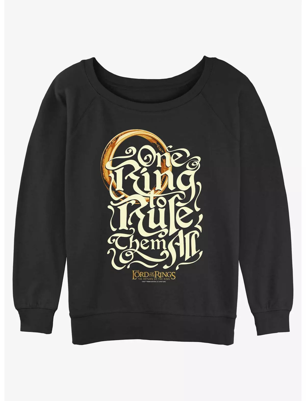 The Lord of the Rings One Ring To Rule Them All Womens Slouchy Sweatshirt | BoxLunch