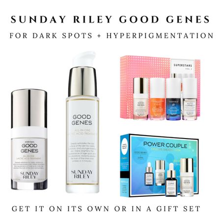 Does Sunday Riley Good Genes All-in-One AHA Lactic Acid Treatment really work on hyperpigmentation and dark spots in 3 minutes? 

I was skeptical but trust Allure Magazine's Beauty Award winners. Not only did it remove dead surface cells to make my skin look more radiant and full, this vegan lactic acid treatment absolutely made those dark spots lighter. 

Truly, get Good Genes! You can find it at Sephora on its own or in a gift set with the C.E.O 15% Vitamin C Brightening Serum that  I also love!  Good Genes has a lemony scent and the Vitamin C smells like fresh oranges which is honestly a bit of a motivator for me!  

@sephora @sundayriley #sundayrileypartner .#sundayrileygoodgenes #Sundayriley #sephora 

#LTKover40 #LTKbeauty #LTKsalealert