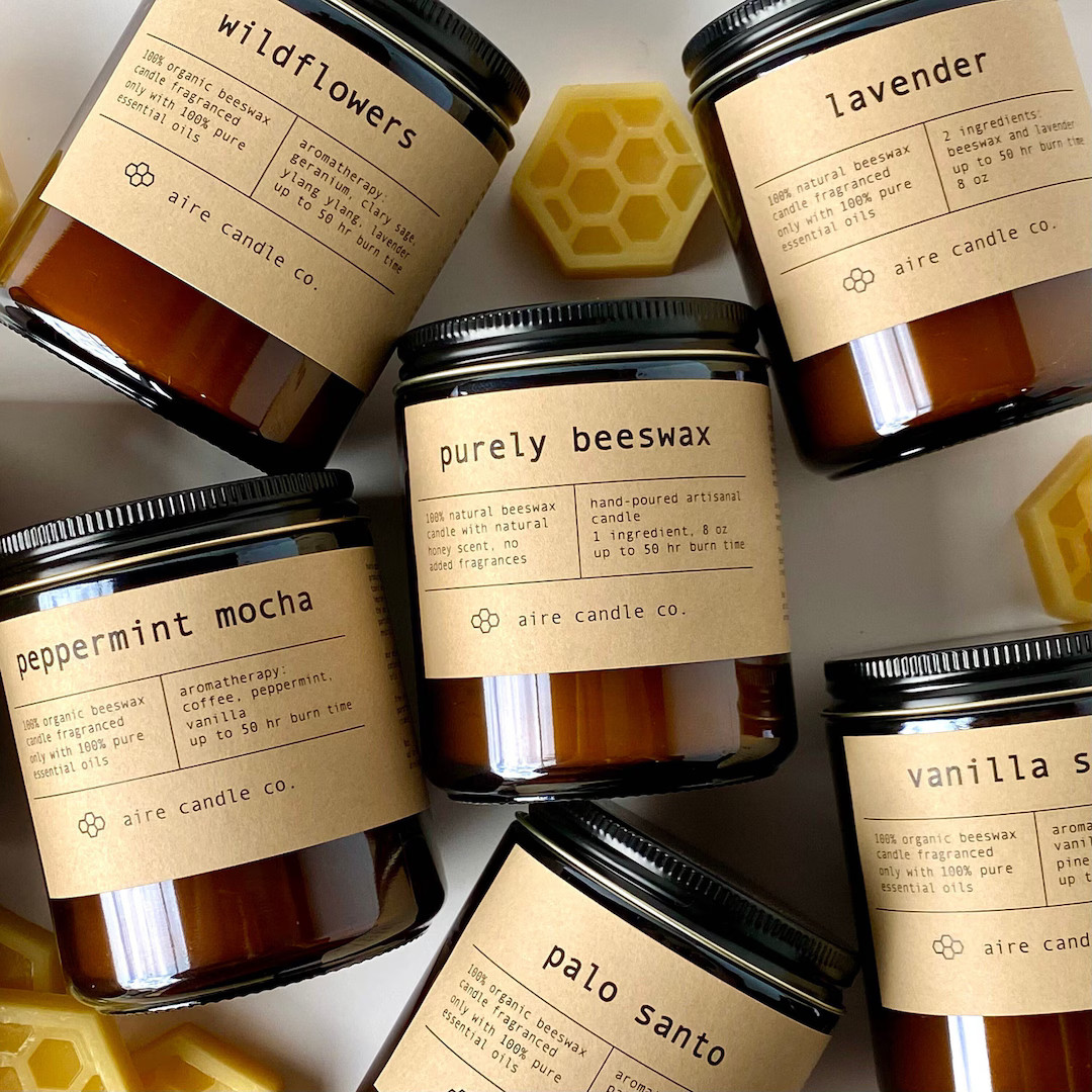 Beeswax Candles | 100% Pure Beeswax and Pure Essential Oils | Non-toxic, Sustainable, Clean Burni... | Etsy (US)