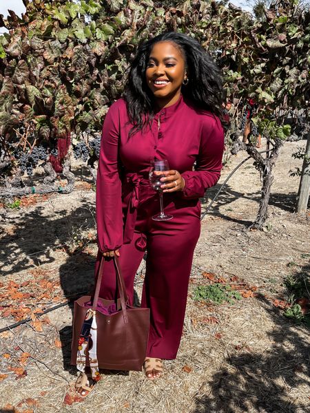 This outfit was PERFECT for a day in Napa and Sonoma. Jumpsuit runs a little small around the hip/thigh area so I grabbed a XL instead of my usual Large 

#LTKbeauty #LTKstyletip #LTKcurves