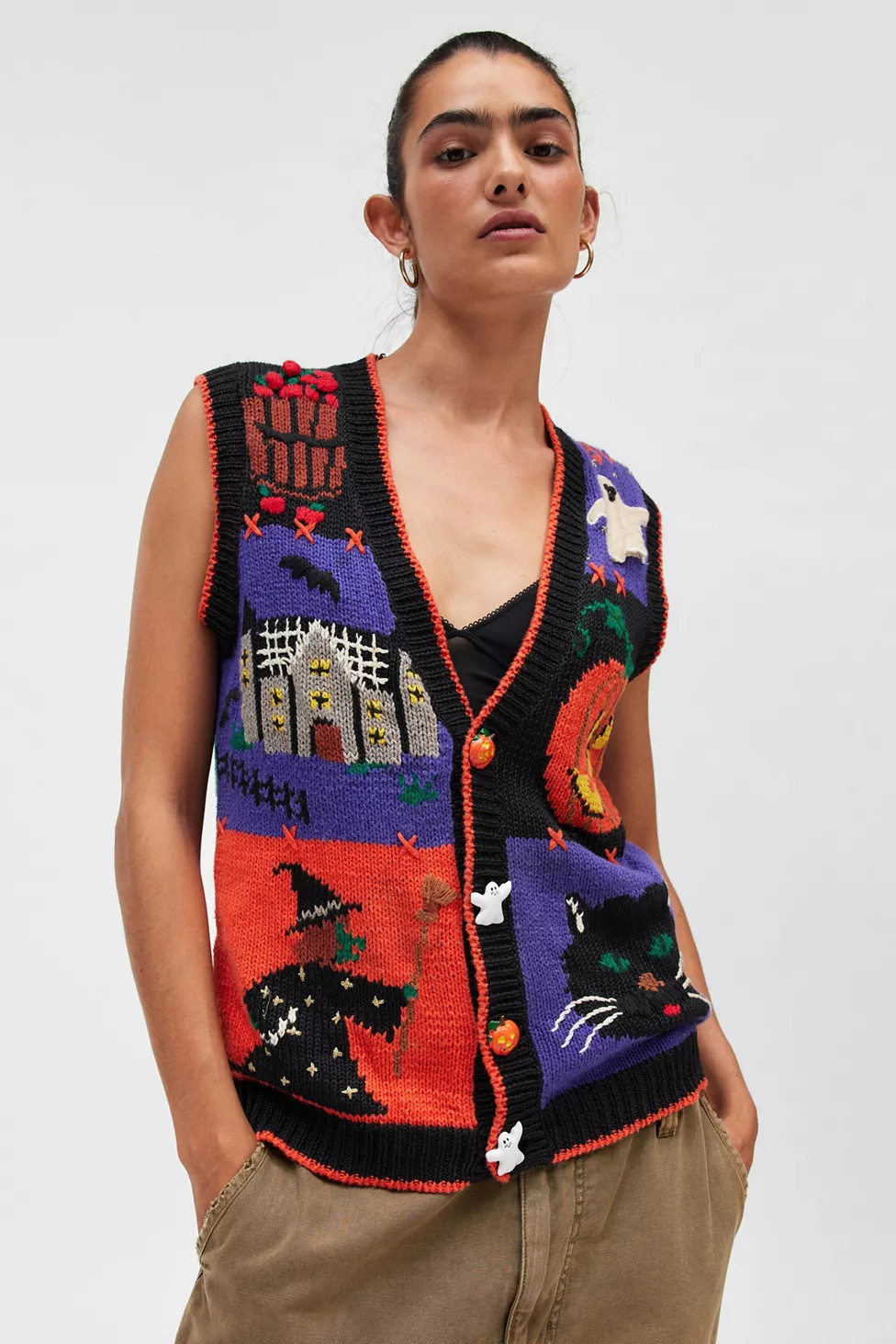 Urban Renewal Vintage Halloween Vest | Urban Outfitters (US and RoW)
