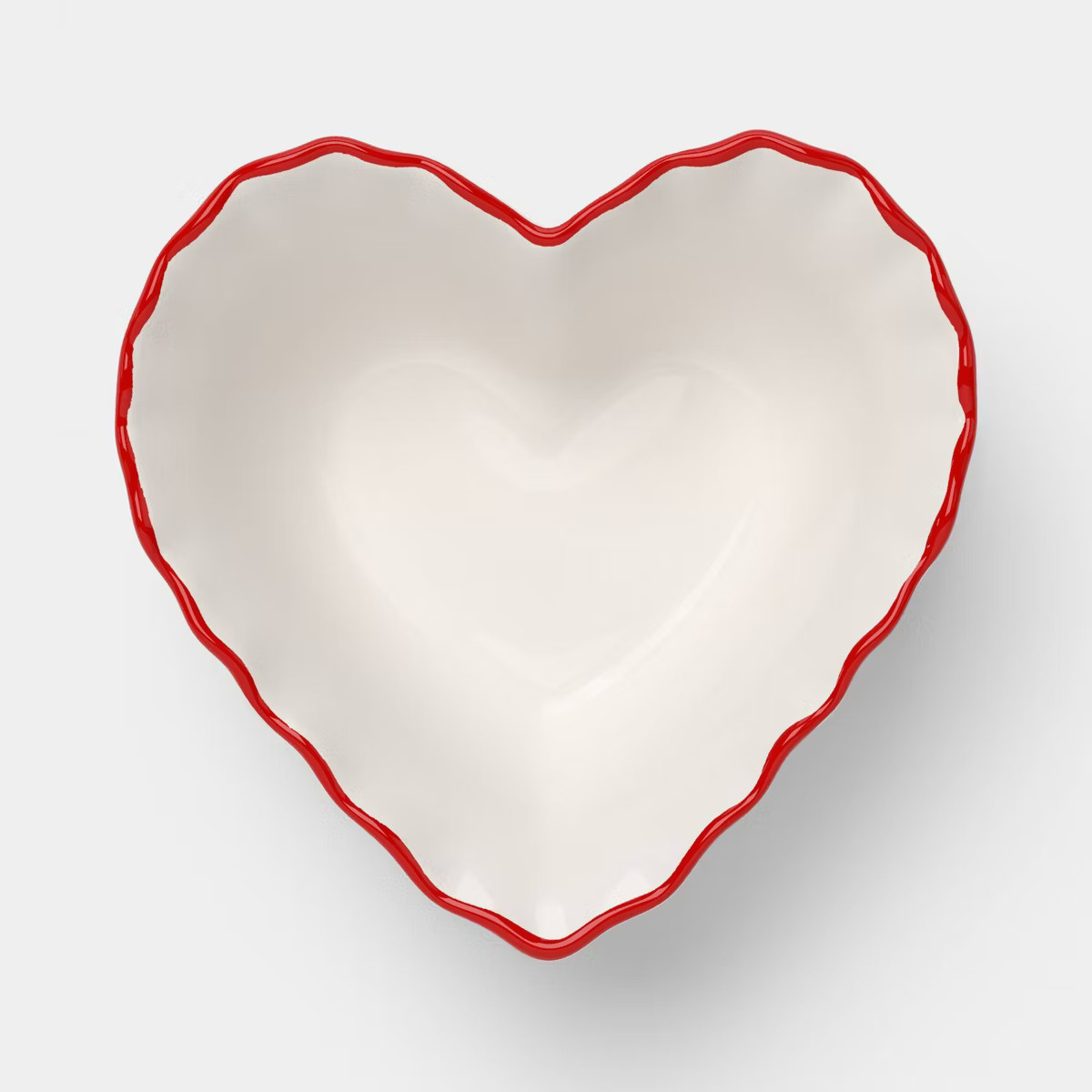 6.6 fl oz Stoneware Heart Dip Bowl White - Threshold™ | Target
