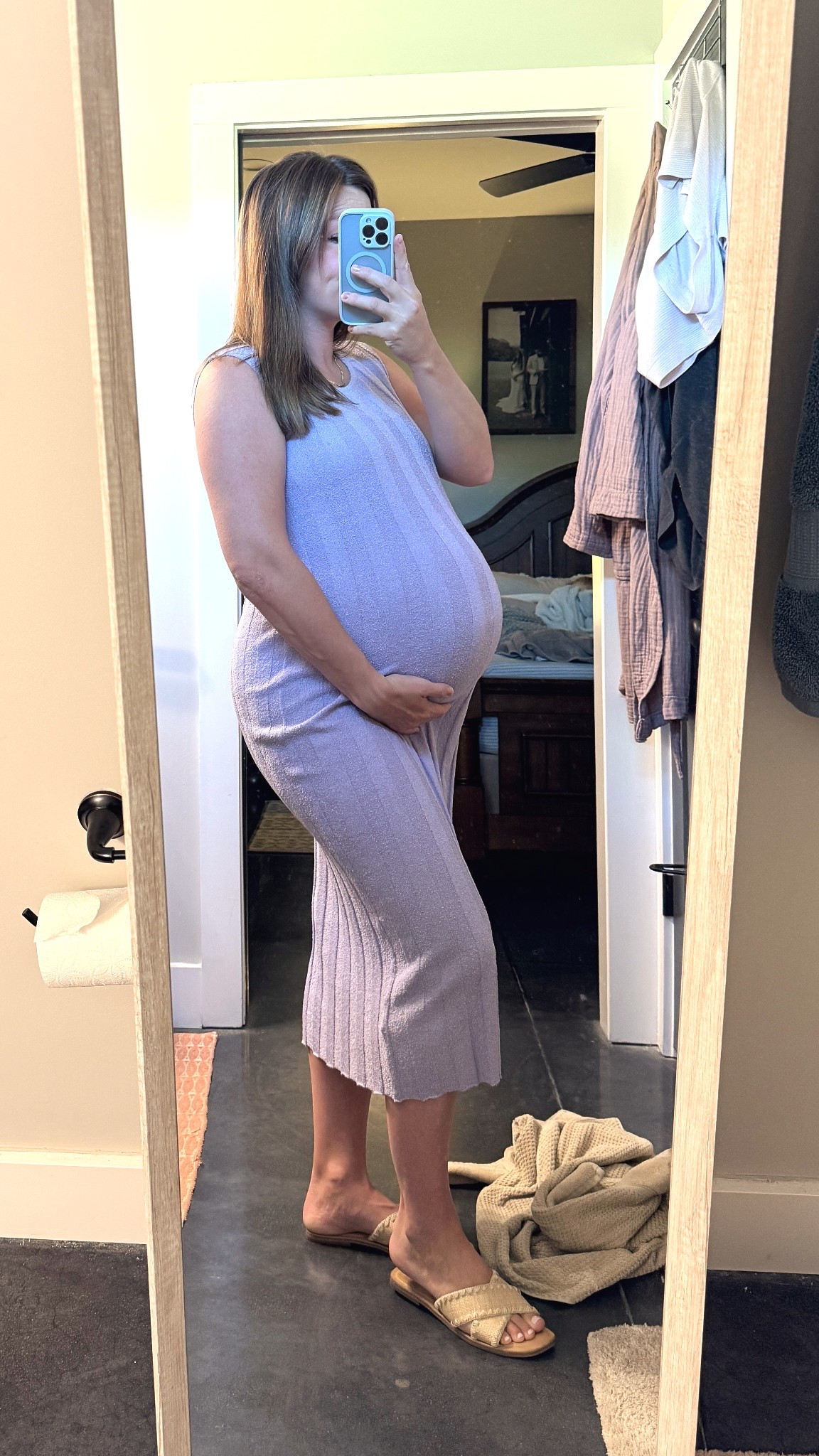 This light purple dress is perfect for hot summers. Bump friendly and super stretchy. I was worried it would be see through because of the light color but it wasn’t! The material is soft and textured which I love. I sized up to a large while pregnant   

#LTKBaby #LTKStyleTip #LTKBump