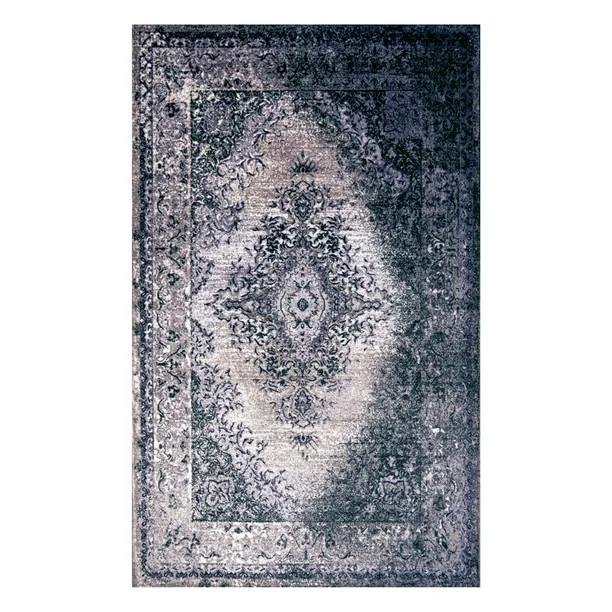 Traditional Oriental Vintage Medallion Indoor Non-Slip Washable Area Rug, Gray, 8' x 10' - Walmar... | Walmart (US)