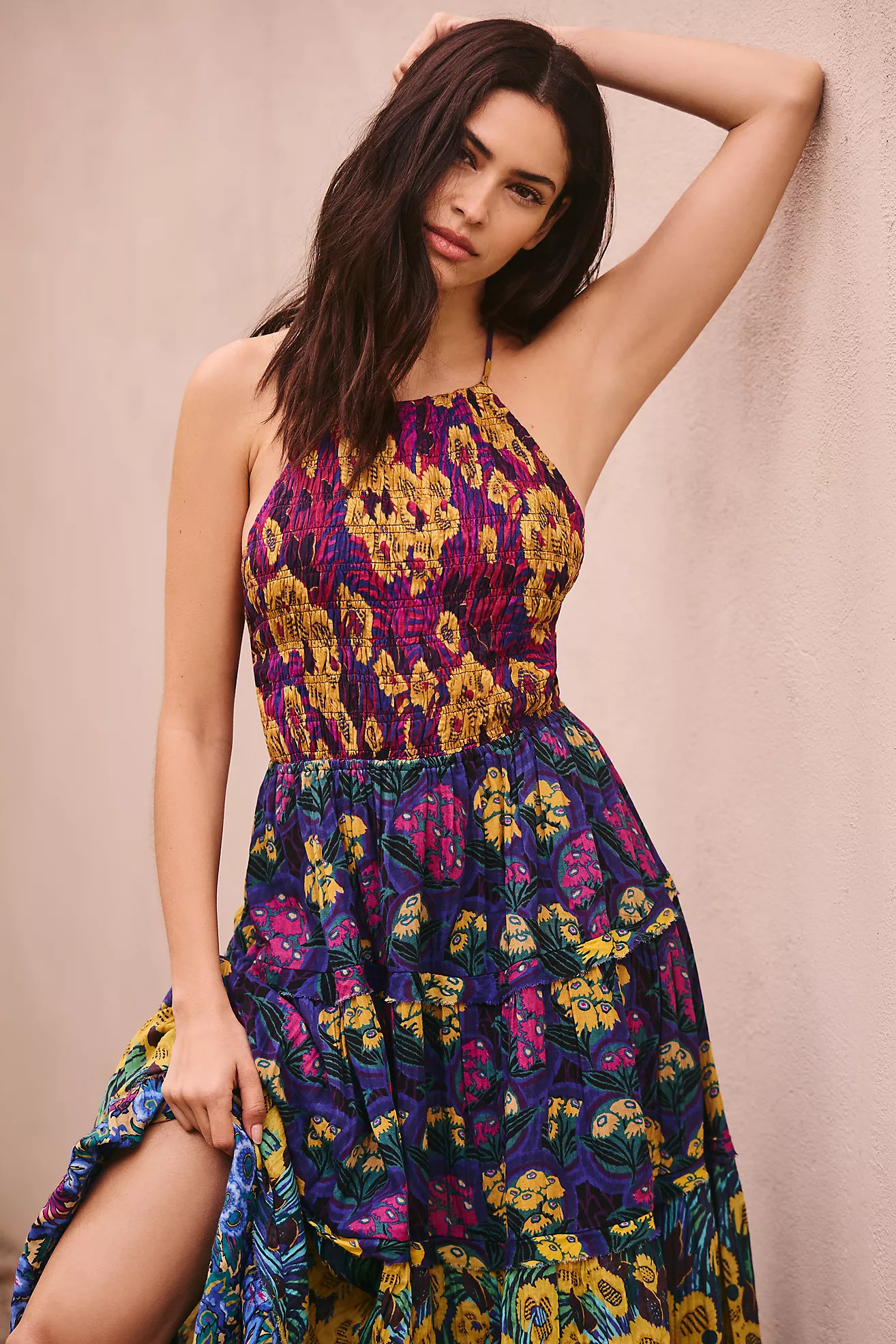 By Anthropologie Tiered Halter Cover-Up Dress | Anthropologie (US)