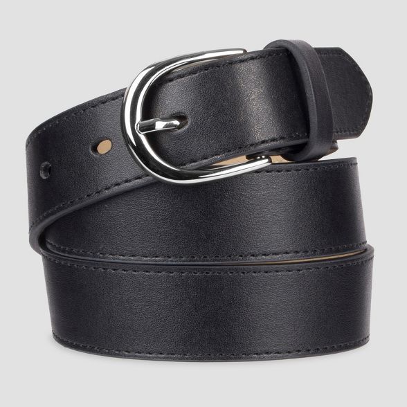 Women's Fashion Skinny Leather Jean Belt with Polished Buckle - A New Day™ | Target