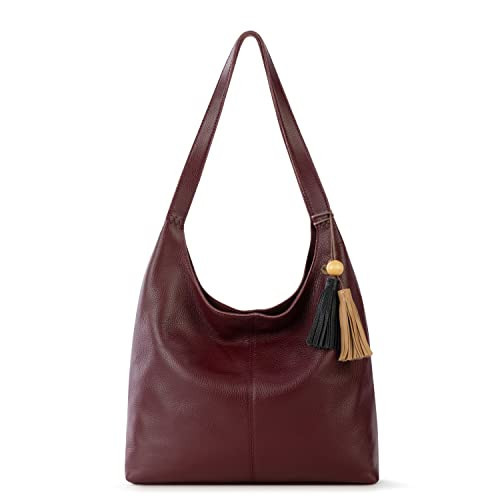 The Sak Womens Huntley Leather Hobo, Cabernet, One Size US | Amazon (US)