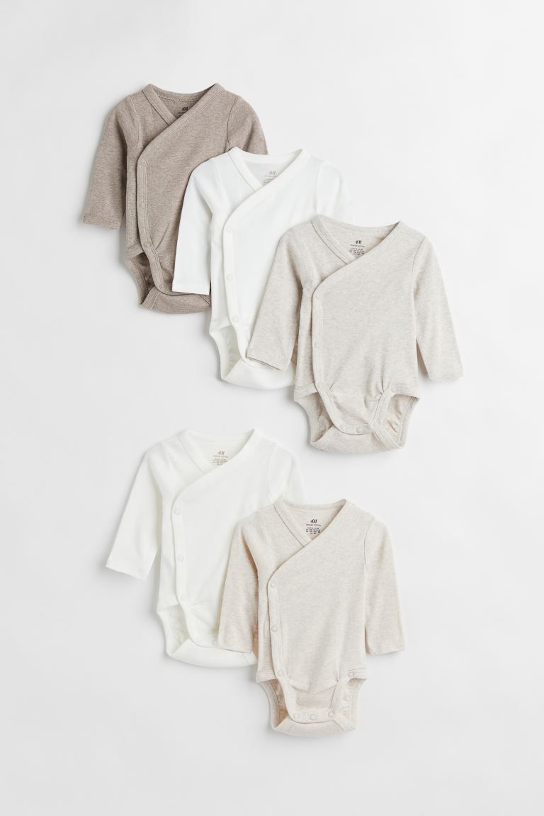 5-pack Wrap Bodysuits | H&M (AU)