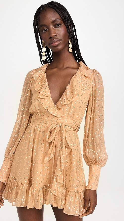 Lurex Wrap Mini Dress | Shopbop